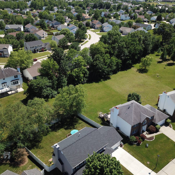 Houses in a gated community