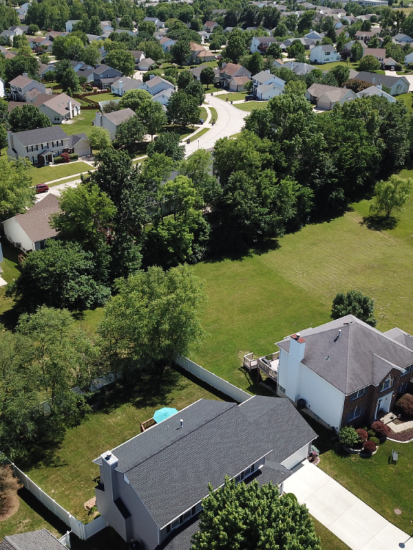 Houses in a gated community