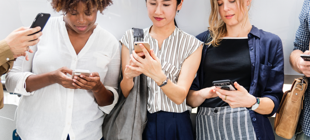 People using social media