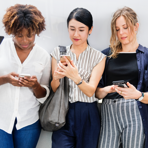 People using social media